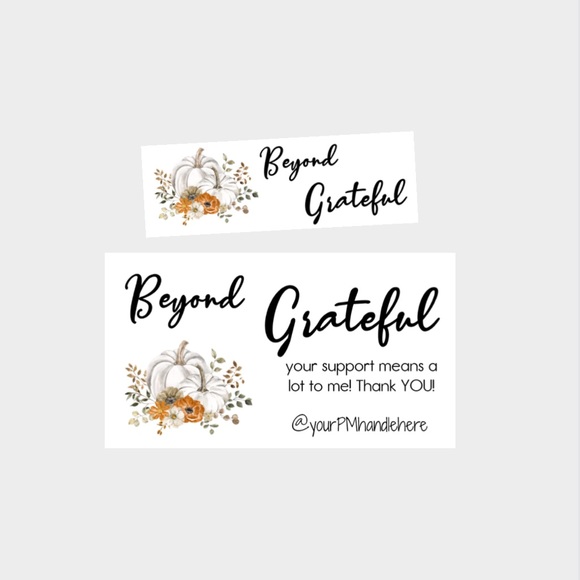 44. Beyond Grateful Personalized Package Inserts | Stickers Combo - Picture 1 of 4
